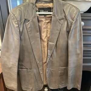 Wilson Women's Taupe Leather Blazer